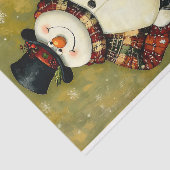 Ongewone Grote Leuke Geklede Sneeuwman Man BB2 Dec Tissuepapier (Detail)