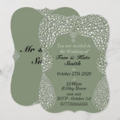 Ongewone Rhinestone gepersonaliseerde bruiloft uit Kaart (Voorkant / Achterkant)