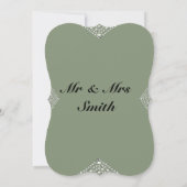 Ongewone Rhinestone gepersonaliseerde bruiloft uit Kaart (Achterkant)