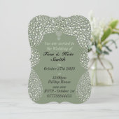 Ongewone Rhinestone gepersonaliseerde bruiloft uit Kaart (Staand voorkant)
