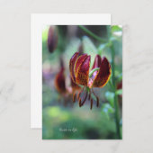 Ongewone tijger Lily Notitiekaartje (Voorkant / Achterkant)