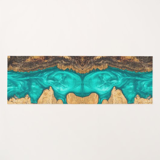 Ongewoon gesimuleerd hout, hars, epoxy yogamat (Voorkant (horizontaal))
