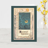 Ongewoon Halloween Wenskaart Kaart (Gele Bloem)