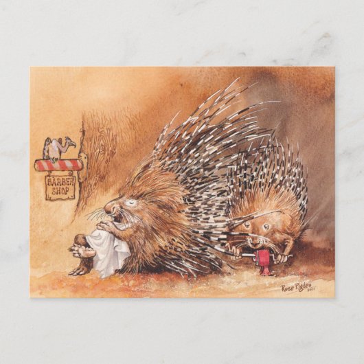 ongewoon kapsel briefkaart (Voorkant)