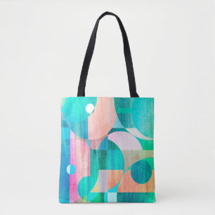 ongewoon lichtkleurig abstract patroon tote bag