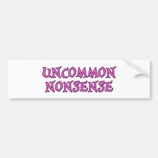 Ongewoon Onzin Bumpersticker (Voorkant)