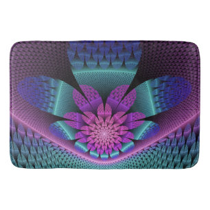 Ongewoon patroon Kleurrijke Fantasie Bloem Fractal Badmat