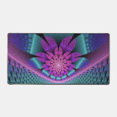 Ongewoon patroon Kleurrijke Fantasie Bloem Fractal Bureaumat (Voorkant)