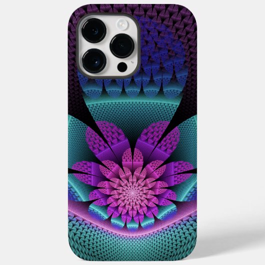 Ongewoon patroon Kleurrijke Fantasie Bloem Fractal Case-Mate iPhone Case (Achterkant)