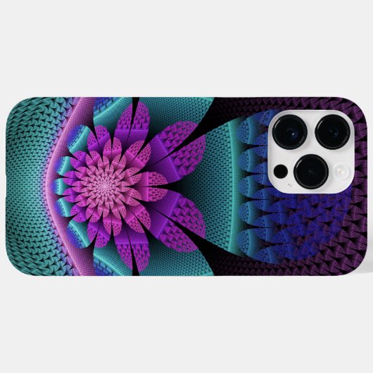 Ongewoon patroon Kleurrijke Fantasie Bloem Fractal Case-Mate iPhone Case (Achterkant (horizontaal))