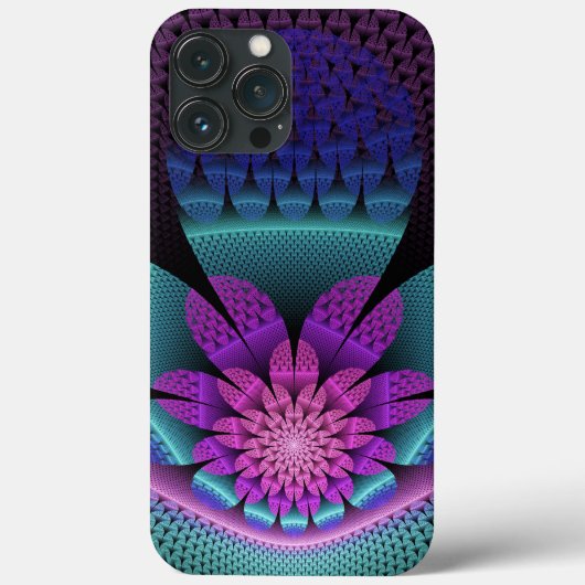 Ongewoon patroon Kleurrijke Fantasie Bloem Fractal Case-Mate iPhone Case (Achterkant)