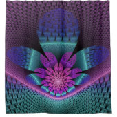 Ongewoon patroon Kleurrijke Fantasie Bloem Fractal Douchegordijn (Voorkant)