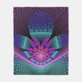Ongewoon patroon Kleurrijke Fantasie Bloem Fractal Fleece Deken (Voorkant)