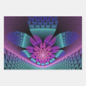 Ongewoon patroon Kleurrijke Fantasie Bloem Fractal Inpakpapier Vel (Voorkant 2)