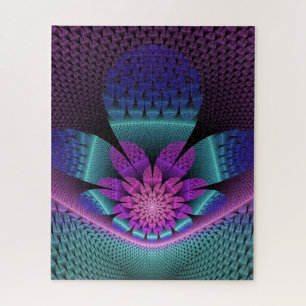 Ongewoon patroon Kleurrijke Fantasie Bloem Fractal Legpuzzel