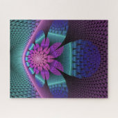 Ongewoon patroon Kleurrijke Fantasie Bloem Fractal Legpuzzel (Horizontaal)