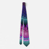 Ongewoon patroon Kleurrijke Fantasie Bloem Fractal Stropdas (Achterkant)