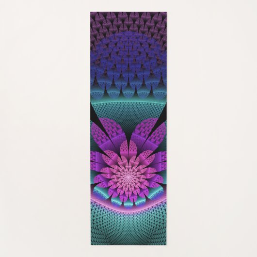 Ongewoon patroon Kleurrijke Fantasie Bloem Fractal Yogamat (Voorkant)
