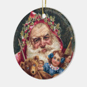 Ongewoon warm Victoriaans Santa ornament (Links)