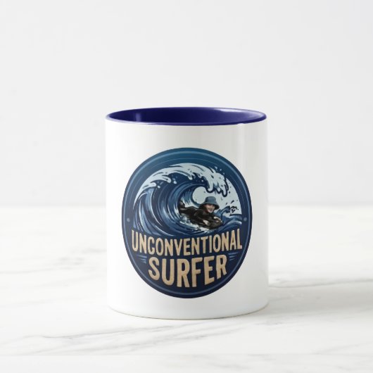 Ongewoonlijke Surfer Mat Surfer Logo Mok (Midden)