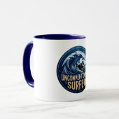 Ongewoonlijke Surfer Mat Surfer Logo Mok (Voorkant links)