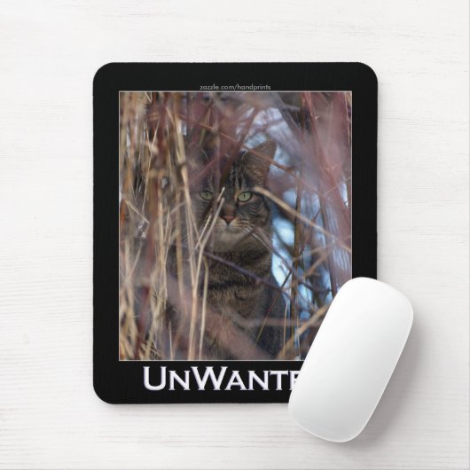 Ongezochte wilde kat mousepad muismat (Met muis)