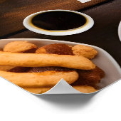Ongezond Fastfood Verspreid met sauzen Poster (Hoek)