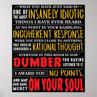 ongezond Idiotisch Poster