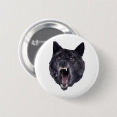 Ongezonde wolf ronde button 5,7 cm (Voorkant /achterkant)
