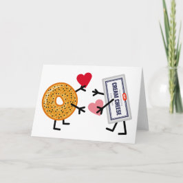 Ongezuurd broodje & Roomkaas - de Leuke Harten van Feestdagen Kaart