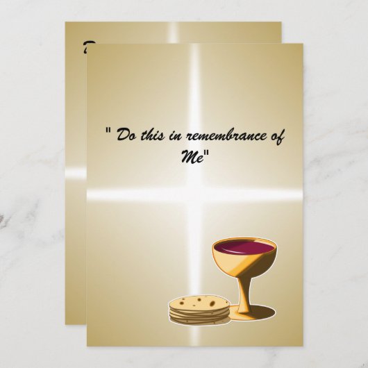 Ongezuurde Broden en Wijn Het Laatste Avondmaal Pa (Voorkant / Achterkant)