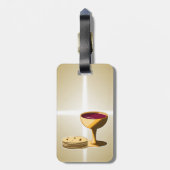 Ongezuurde Broden en Wijn Het Laatste Avondmaal Pa Bagagelabel (Achterkant verticaal)