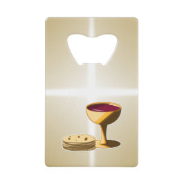 Ongezuurde Broden en Wijn Het Laatste Avondmaal Pa Creditkaart Flessenopener