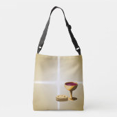 Ongezuurde Broden en Wijn Het Laatste Avondmaal Pa Crossbody Tas (Achterkant)