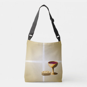 Ongezuurde Broden en Wijn Het Laatste Avondmaal Pa Crossbody Tas