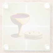 Ongezuurde Broden en Wijn Het Laatste Avondmaal Pa Glazen Onderzetter (Achterkant)