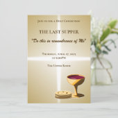 Ongezuurde Broden en Wijn Het Laatste Avondmaal Pa Kaart (Staand voorkant)