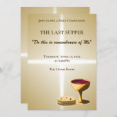 Ongezuurde Broden en Wijn Het Laatste Avondmaal Pa Kaart (Voorkant / Achterkant)