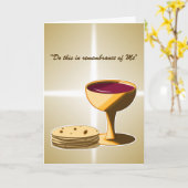 Ongezuurde Broden en Wijn Het Laatste Avondmaal Pa Kaart (Gele Bloem)