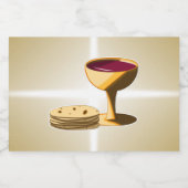 Ongezuurde Broden en Wijn Het Laatste Avondmaal Pa Likeurfles Etiket (Enkel label)