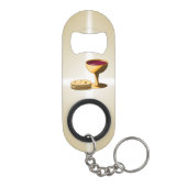 Ongezuurde Broden en Wijn Het Laatste Avondmaal Pa Mini Flessenopener (Achterkant)