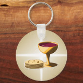 Ongezuurde Broden en Wijn Het Laatste Avondmaal Pa Sleutelhanger (Achterkant)