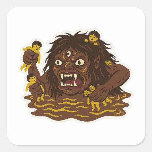 Onggo-inggi Vierkante Sticker (Voorkant)