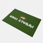 ONGI ETORRI eta Ikurriña, Welcome and Basque flag, Deurmat (Schuin)