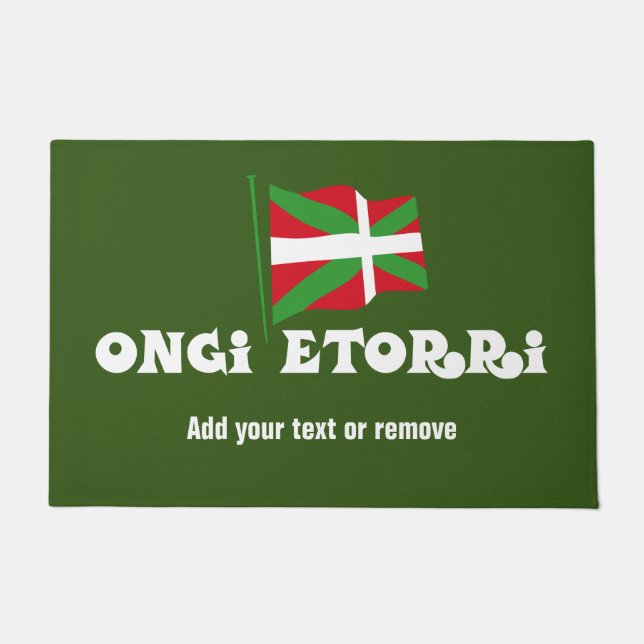 ONGI ETORRI eta Ikurriña, Welcome and Basque flag, Deurmat (Voorkant)