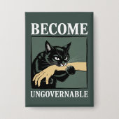 Ongouvernabel Worden Grappig Dieren Anarchie Cadea Button (Voorkant)