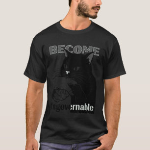 Ongreens Governable Worden - Zwarte Kat Bijt Hand T-shirt