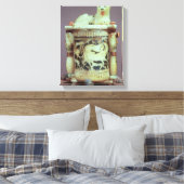 Onguente pot met een figuur van de koning als leeu canvas afdruk (Insitu (Slaapkamer))