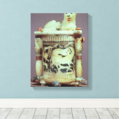 Onguente pot met een figuur van de koning als leeu canvas afdruk (Insitu (Houten vloer))
