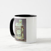 Onguente pot met een figuur van de koning als leeu mok (Voorkant links)